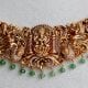 Handmade Brass Metal Jewellery Lakshmi Green Necklace Set